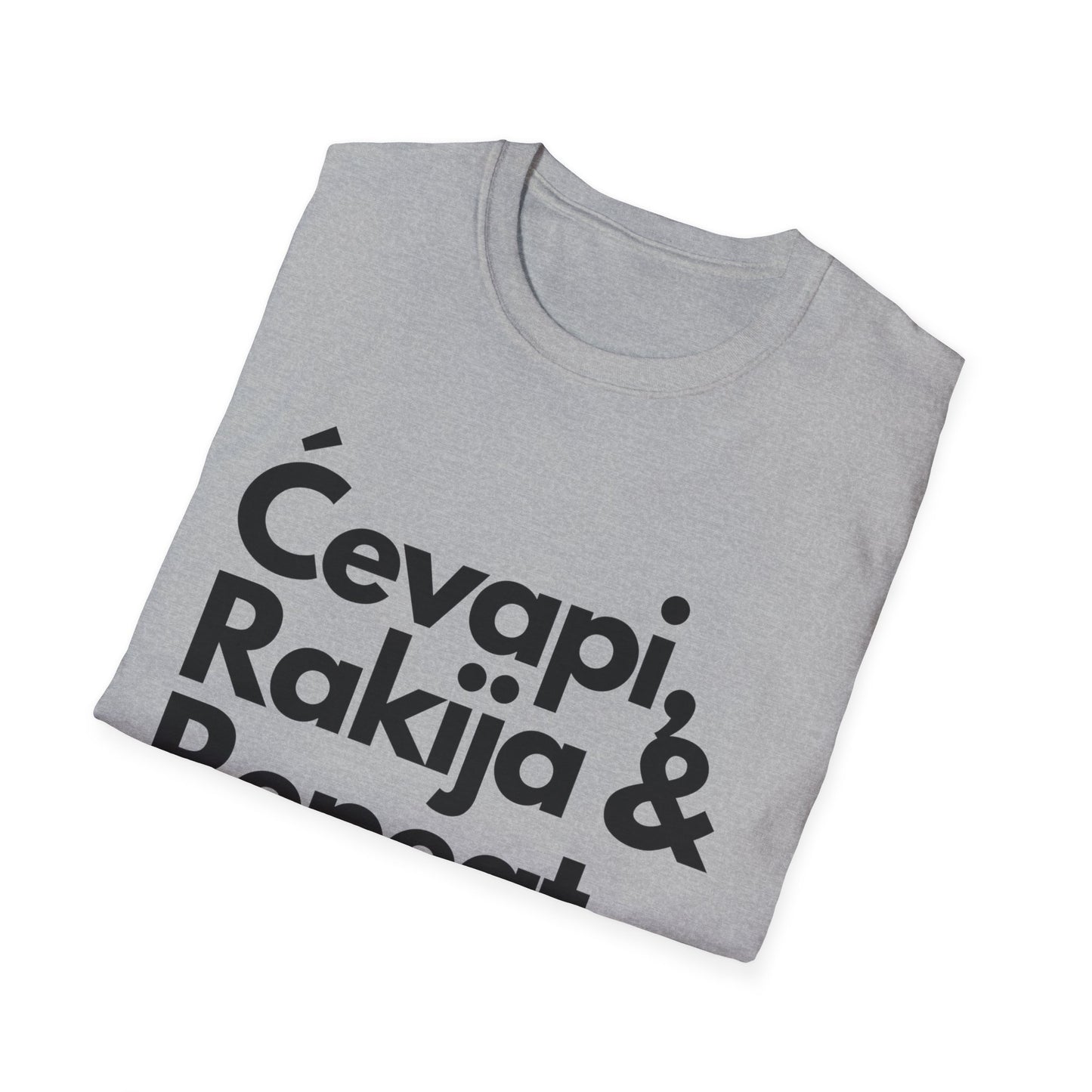 Cevapi, Rakija & Repeat Unisex T-Shirt - Balkan Eats Graphic Tee
