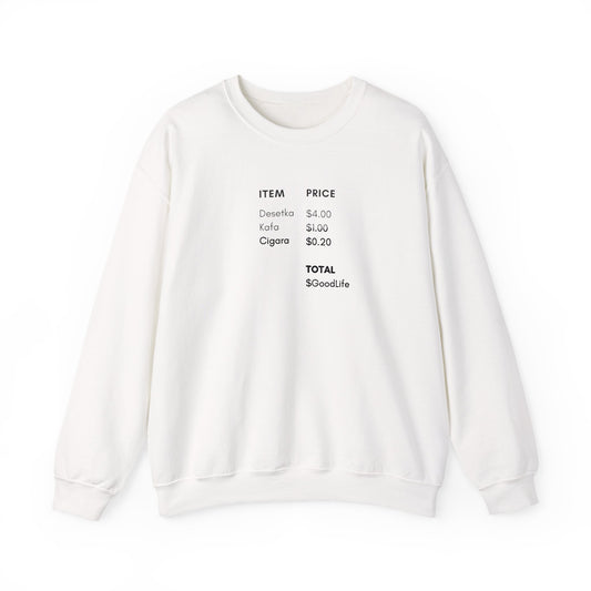 Bosanski Café Price List Crewneck Sweatshirt