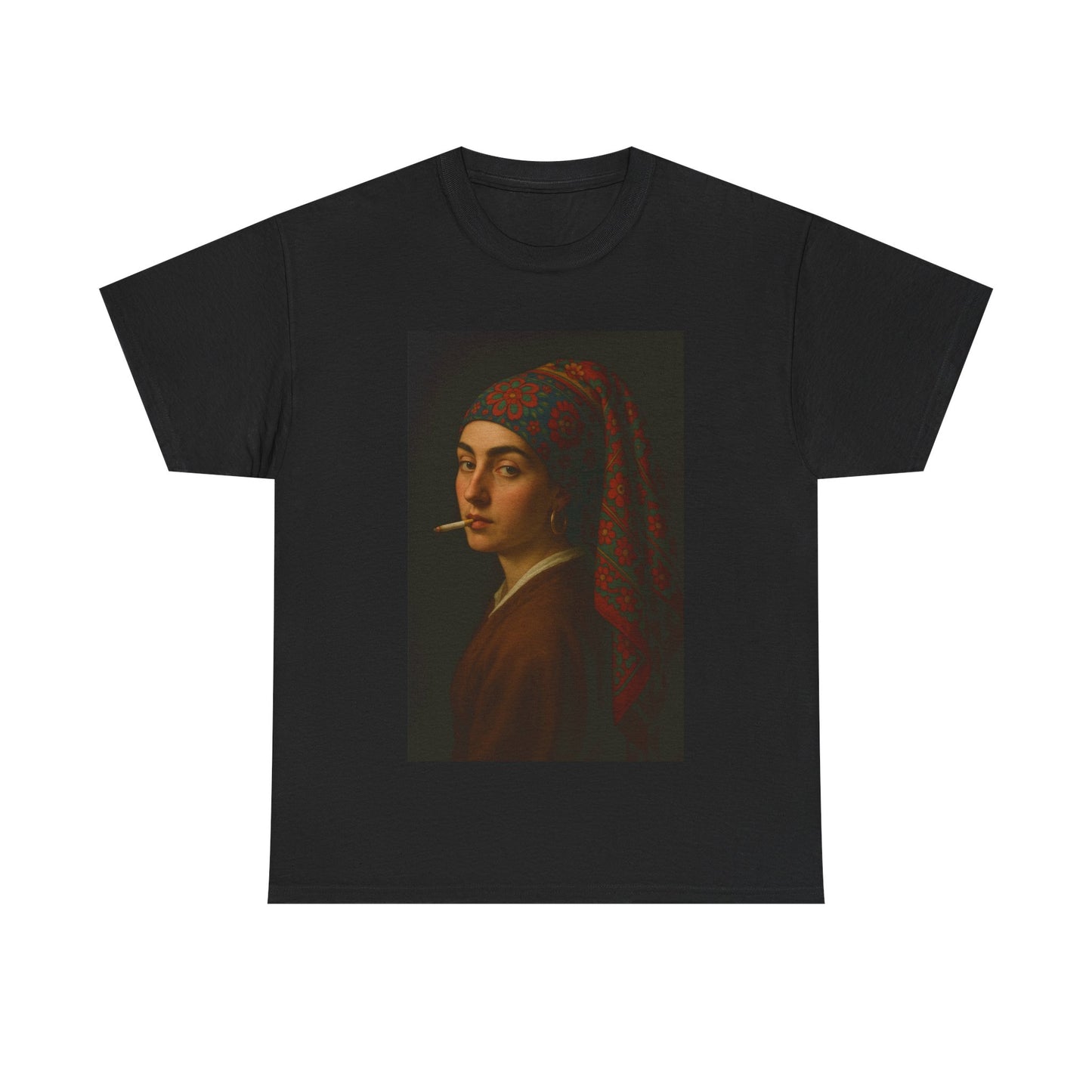 Balkan Girl with a Pearl Earring Streetwear Tee - Unisex Heavy Cotton Tee