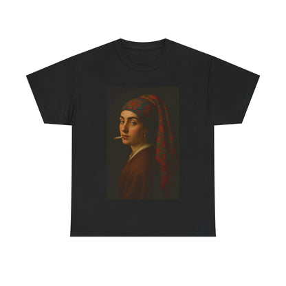 Balkan Girl with a Pearl Earring Streetwear Tee - Unisex Heavy Cotton Tee