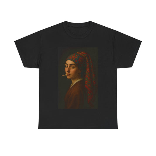 Balkan Girl with a Pearl Earring Streetwear Tee - Unisex Heavy Cotton Tee