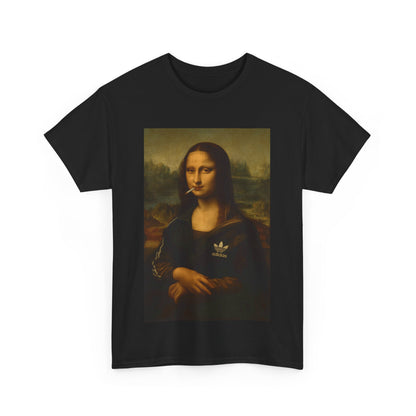 Balkan Mona Lisa Streetwear Tee - Unisex Heavy Cotton Tee with Artistic Flair