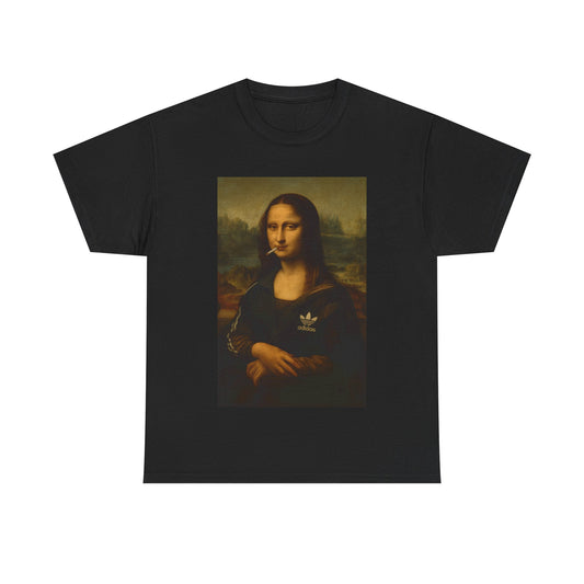 Balkan Mona Lisa Streetwear Tee - Unisex Heavy Cotton Tee with Artistic Flair