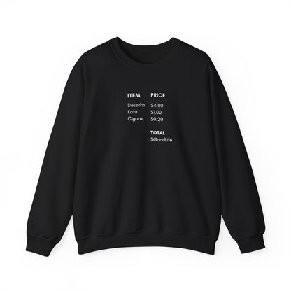Bosanski Café Price List Crewneck Sweatshirt