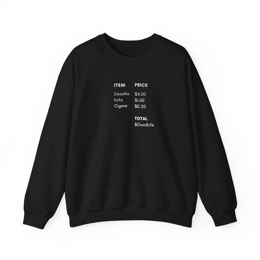Bosanski Café Price List Crewneck Sweatshirt