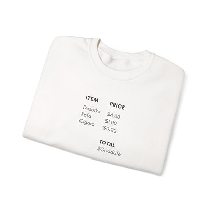 Bosanski Café Price List Crewneck Sweatshirt